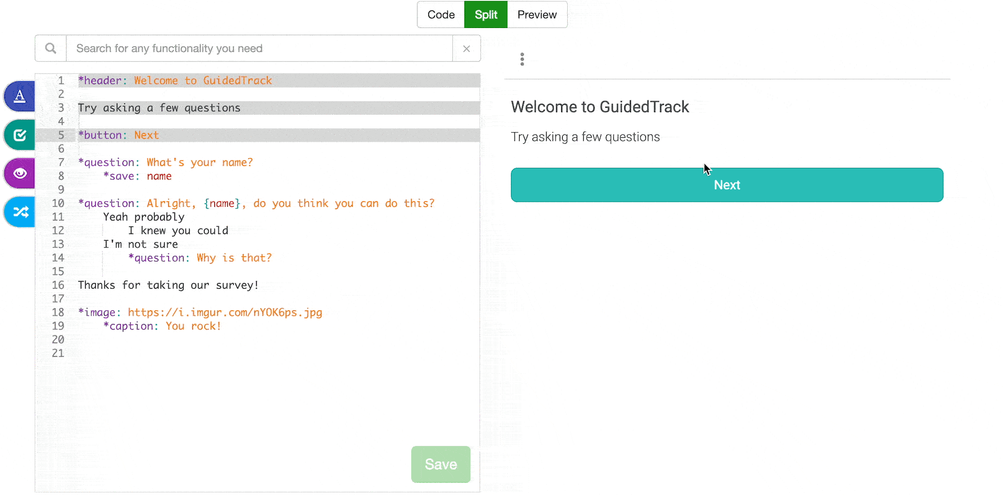 little preview of what you can do in GuidedTrack